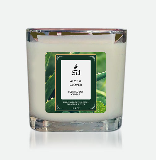Aloe & Clover 2 Wick Candles