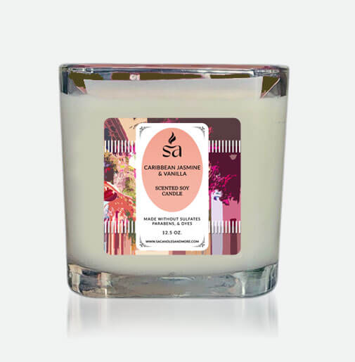 Caribbean Jasmine & Vanilla 2 Wick Candles hover