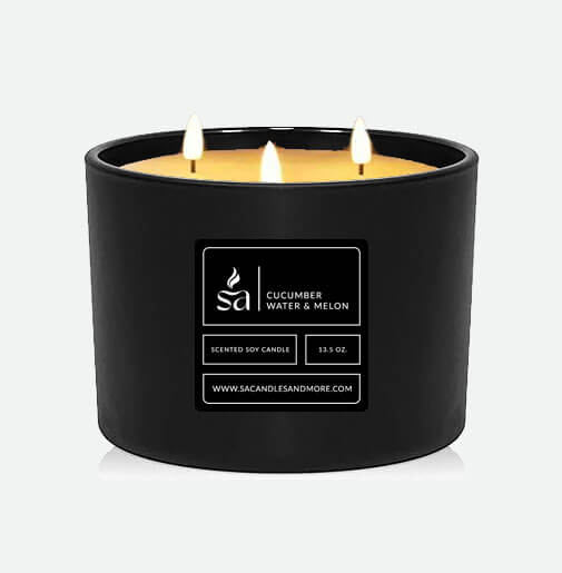 Cucumber Water & Melon Three Wick Candles