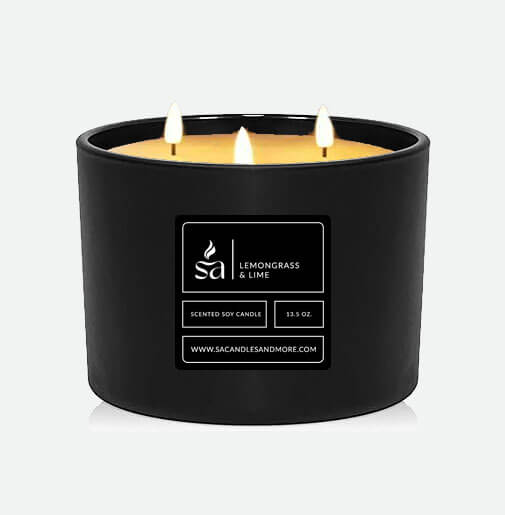 Lemongrass & Lime Three Wick Candles