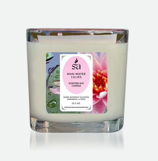 Rain Water Lillies 2 Wick Candles hover