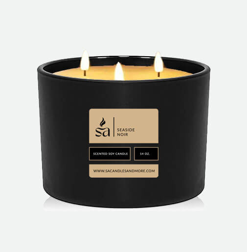 Seaside Noir Three Wick Candles hover