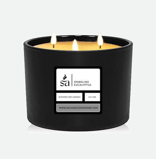 Sparkling Eucalytpus Three Wick Candles hover