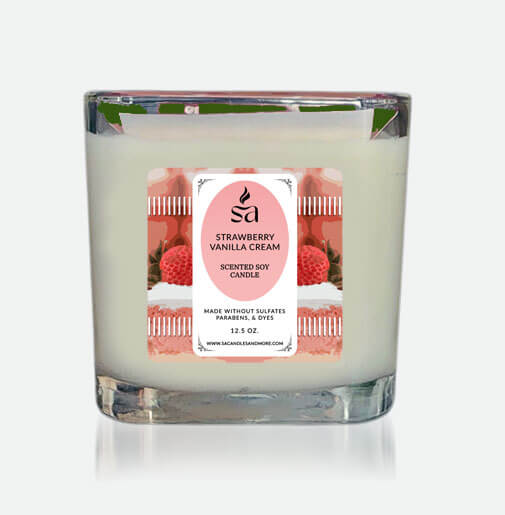 Strawberry Vanilla Cream 2 Wick Candles